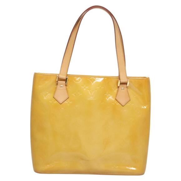 LOUIS VUITTON Monogram Vernis Houston Hand Bag Beige M91004 - Picture 3 of 13